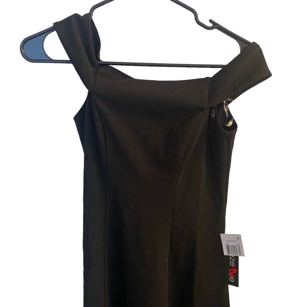 Teeze Me Off the Shoulder Black‎ Dress Sz 1/2 Juniors